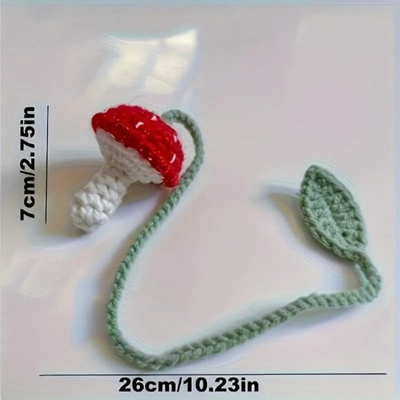 Handmade Crochet Red Mushroom NWOT - Picture 4 of 4